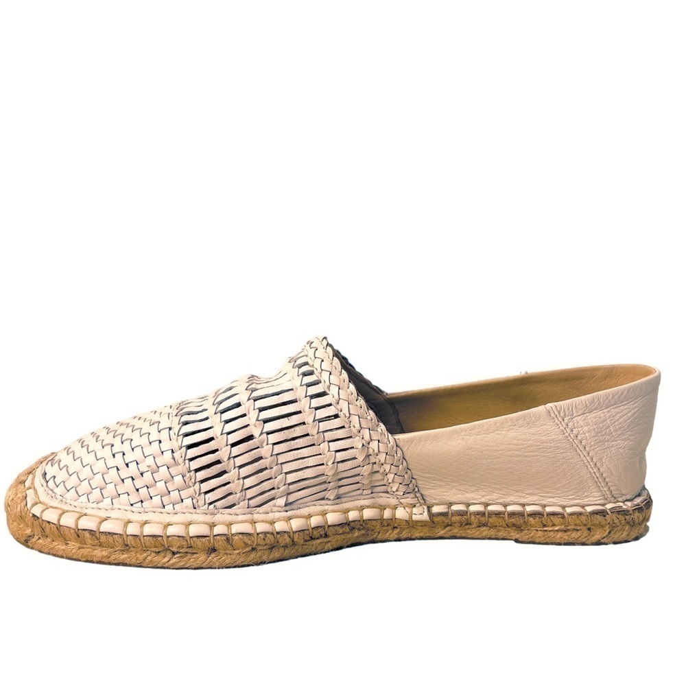SAM EDELMAN Woven Leather Pen Espadrille Slip On Shoes Size 8 in White - Picture 6 of 14